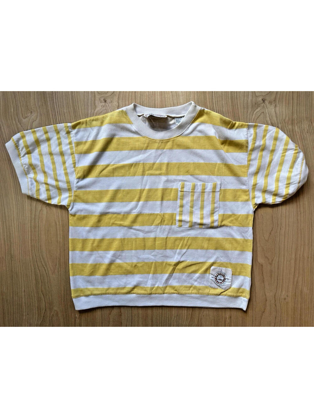 Vintage 80’s SHIRT Striped NEW DEPARTURES Label sailor girl nautical NEW WAVE
